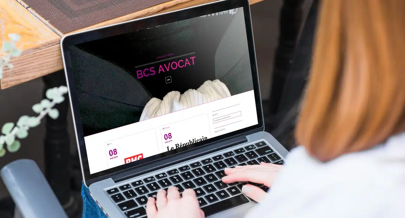 BCS Avocat logo and multilingual website